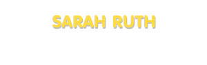 Der Vorname Sarah Ruth